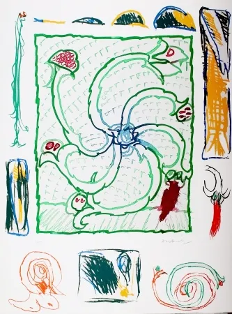 版画 Alechinsky - Roue sans jante