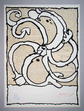 石版画 Alechinsky - Roue vicinale