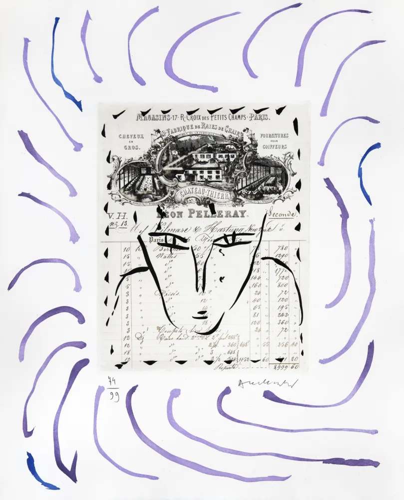 版画 Alechinsky - Rue Croix-des Petits-Champs