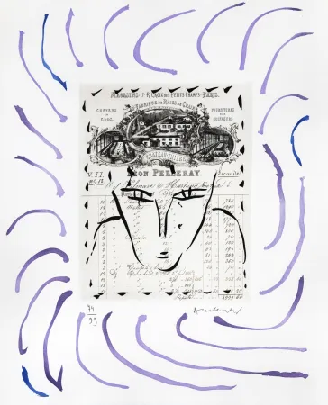 版画 Alechinsky - Rue Croix-des Petits-Champs