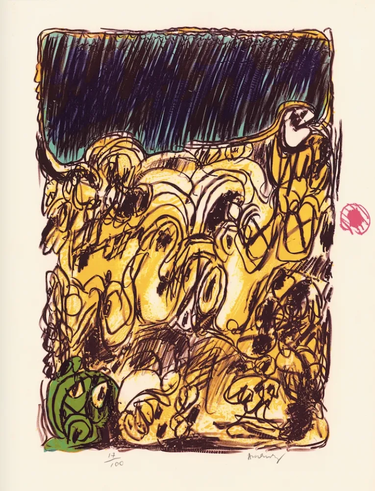 石版画 Alechinsky - Ruée