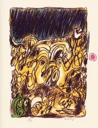 石版画 Alechinsky - Ruée