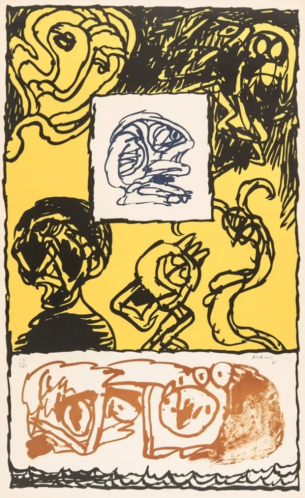 石版画 Alechinsky - Samuel Beckett