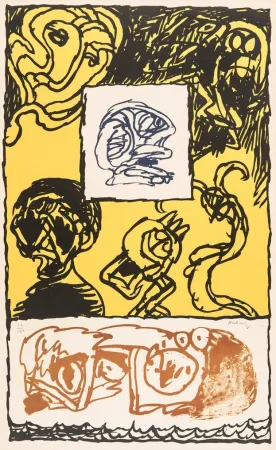 石版画 Alechinsky - Samuel Beckett