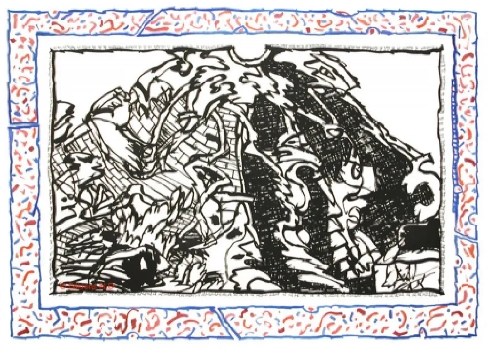 蚀刻飞尘法 Alechinsky - Sans l'écorce A