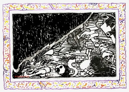 蚀刻飞尘法 Alechinsky - Sans l'écorce B