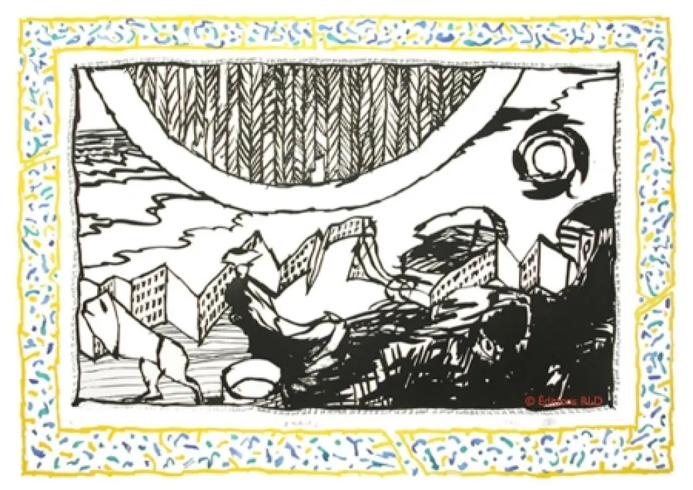 蚀刻飞尘法 Alechinsky - Sans l'écorce D