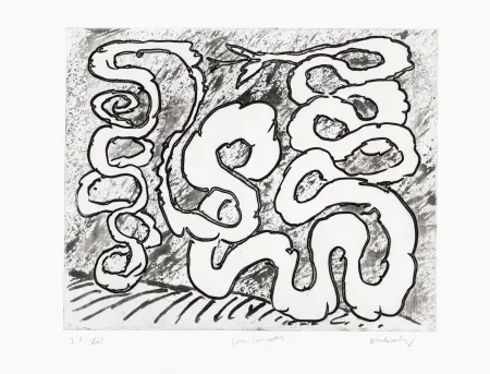 蚀刻版画 Alechinsky - Sans sonnette 2ème état