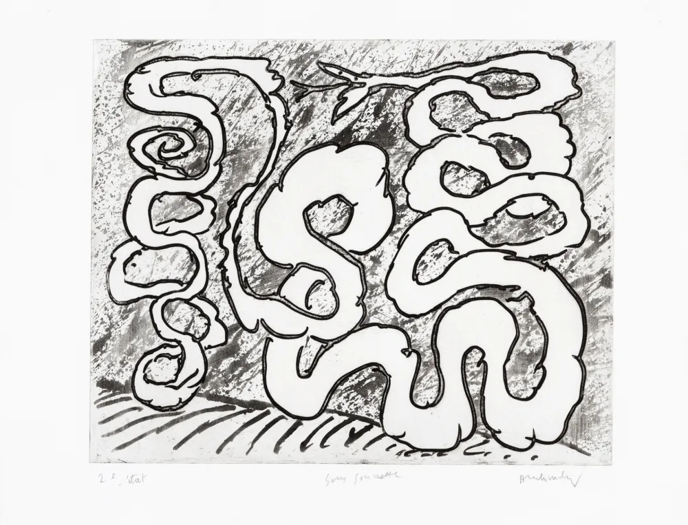 蚀刻版画 Alechinsky - Sans sonnette 2ème état