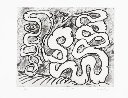 蚀刻版画 Alechinsky - Sans sonnette 2ème état