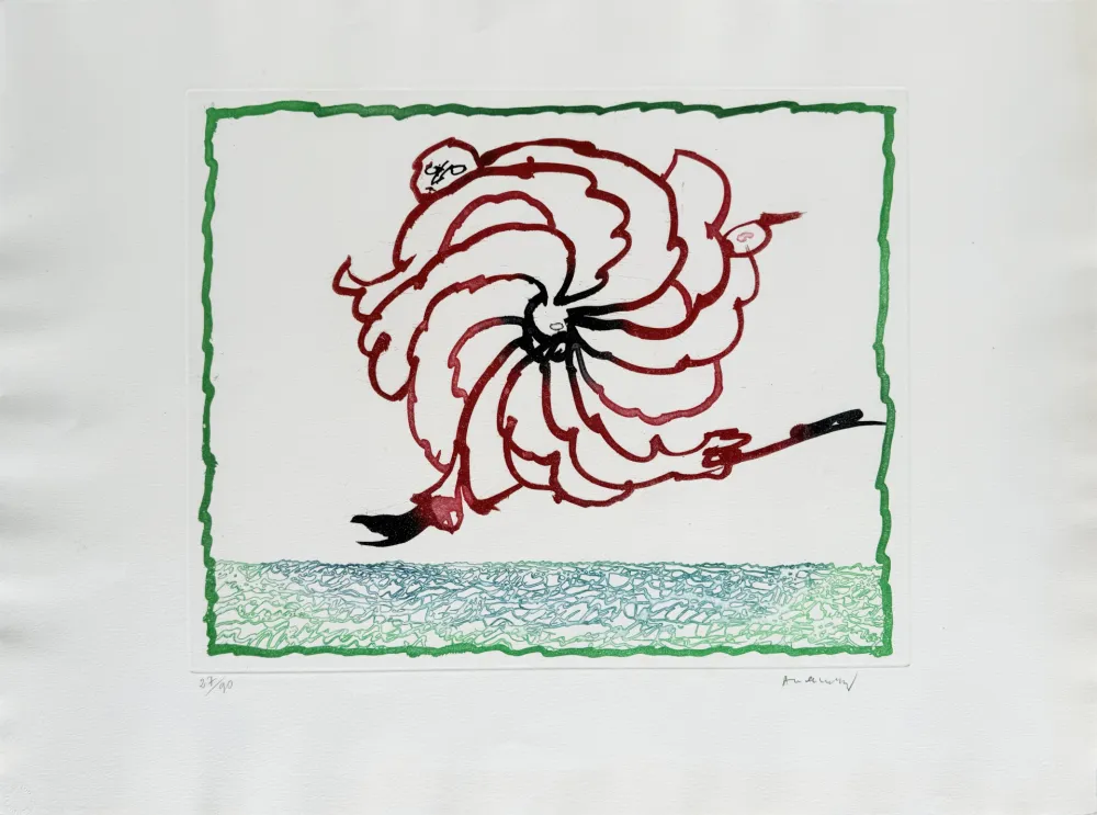 飞尘腐蚀法 Alechinsky - Sans titre