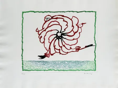 飞尘腐蚀法 Alechinsky - Sans titre