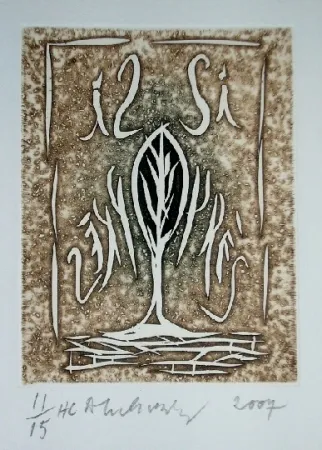 蚀刻飞尘法 Alechinsky - Sans titre