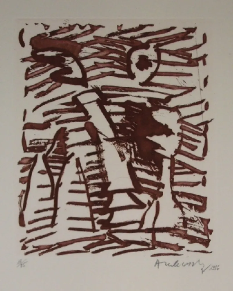 蚀刻飞尘法 Alechinsky - Sans titre