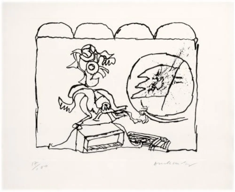 蚀刻版画 Alechinsky - Sans titre