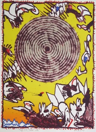 石版画 Alechinsky - Seoul 1988