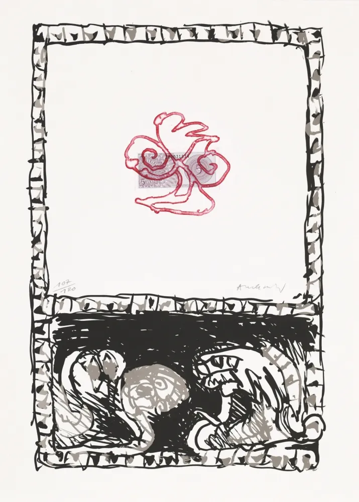 蚀刻版画 Alechinsky - Serpent 03