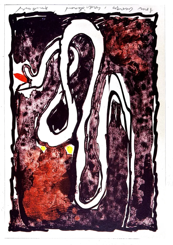 石版画 Alechinsky - Serpent