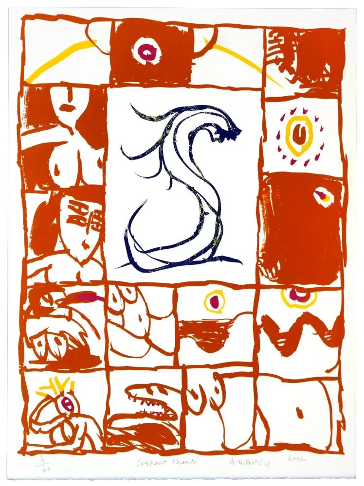 石版画 Alechinsky - Serpent chanté