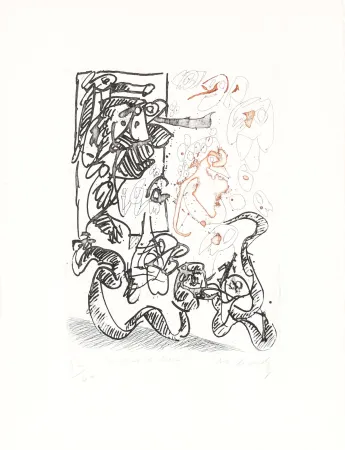 蚀刻版画 Alechinsky - Serpent de terre