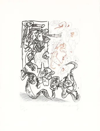 蚀刻版画 Alechinsky - Serpent de terre