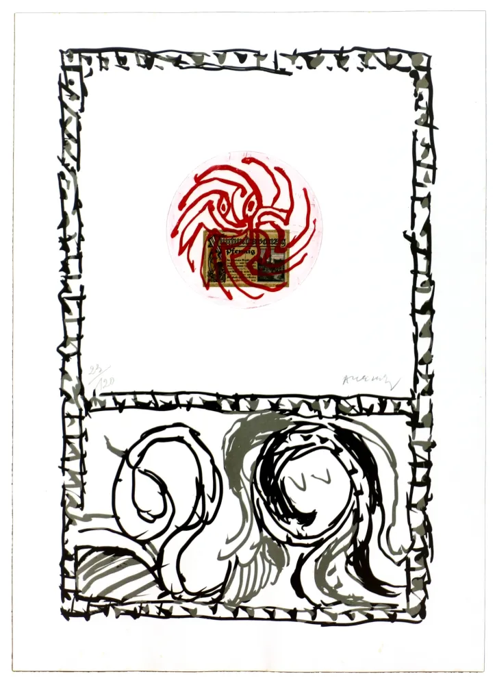 蚀刻版画 Alechinsky - Serpent II