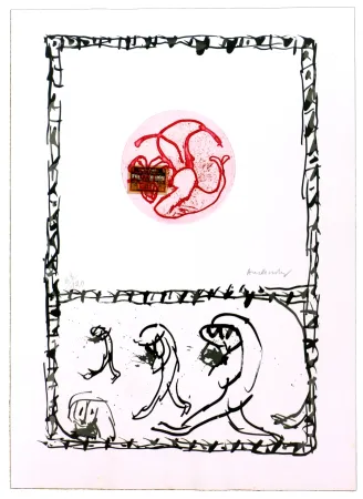 蚀刻版画 Alechinsky - Serpent IV