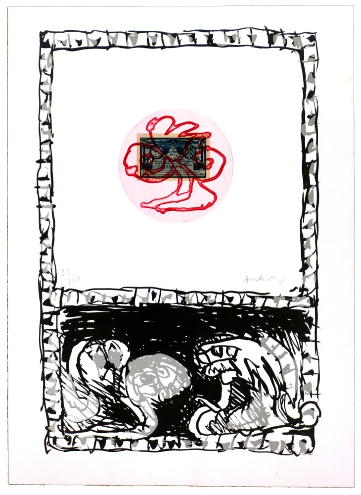 蚀刻版画 Alechinsky - Serpent V