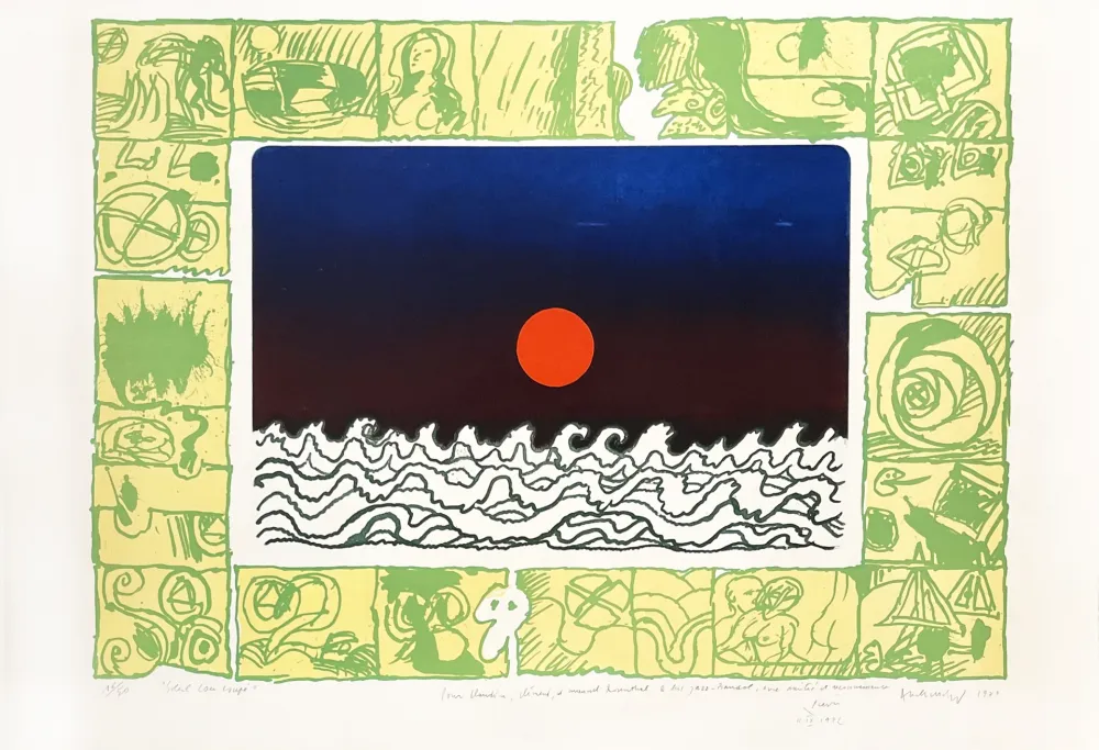 版画 Alechinsky - Soleil cou coupé