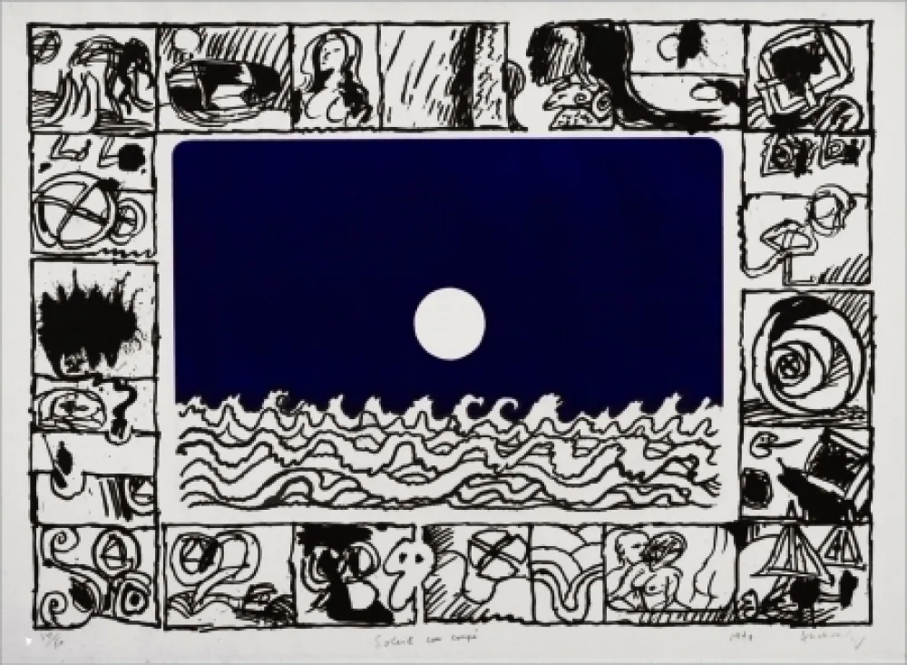 版画 Alechinsky - Soleil cou coupé