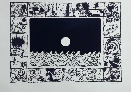 版画 Alechinsky - Soleil cou coupé