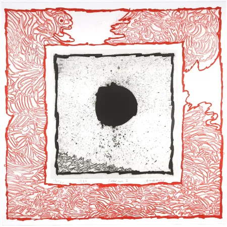 蚀刻飞尘法 Alechinsky - Soleil noir III