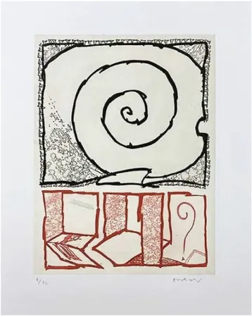 版画 Alechinsky - Spirale