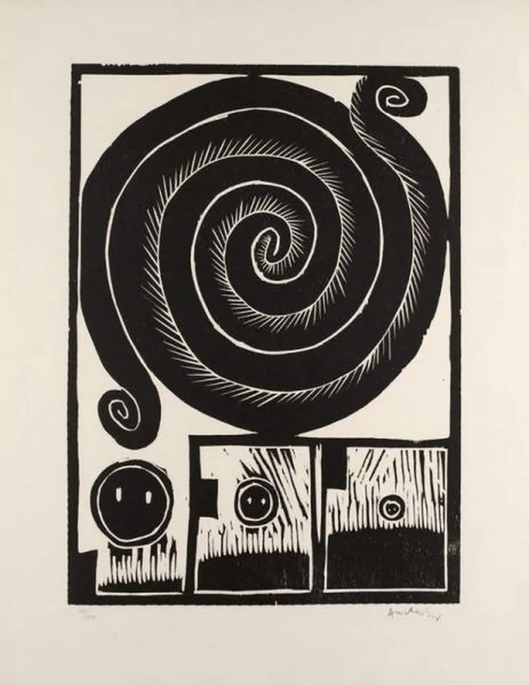 木刻 Alechinsky - SPIRALE 1972