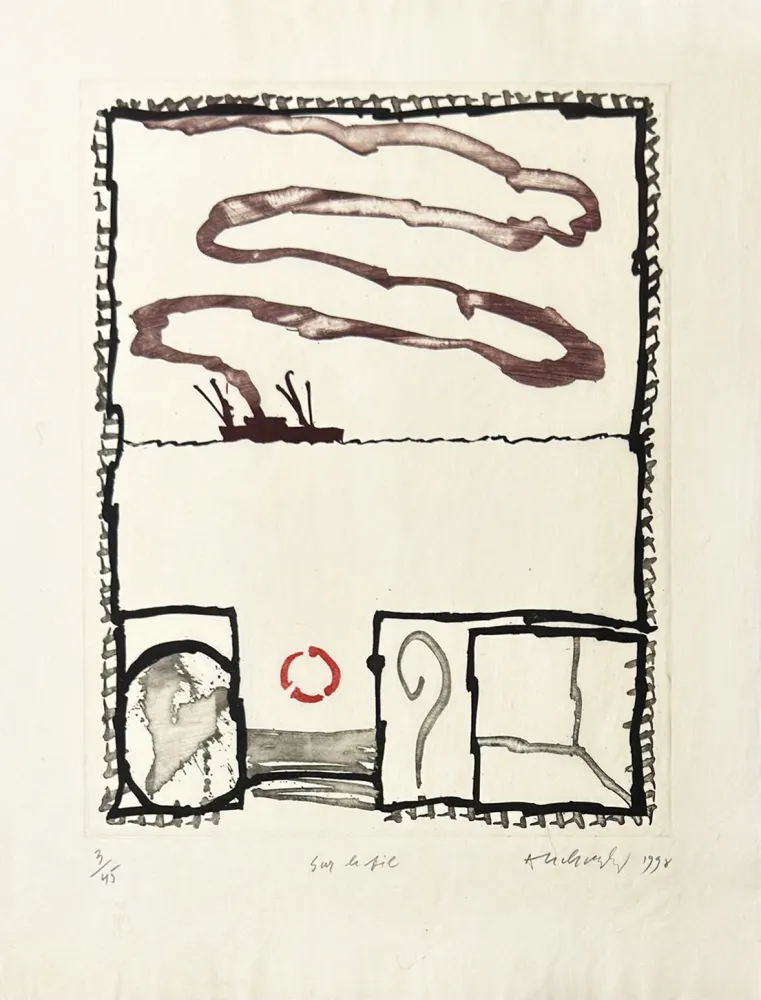 版画 Alechinsky - Sur le fil 