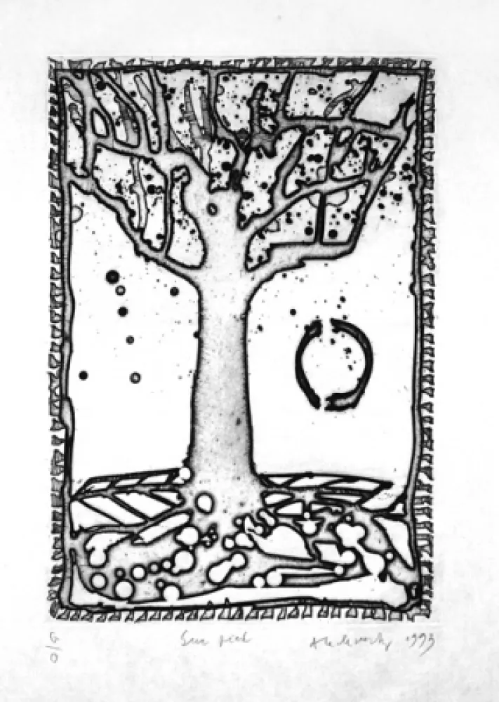 版画 Alechinsky - Sur pied