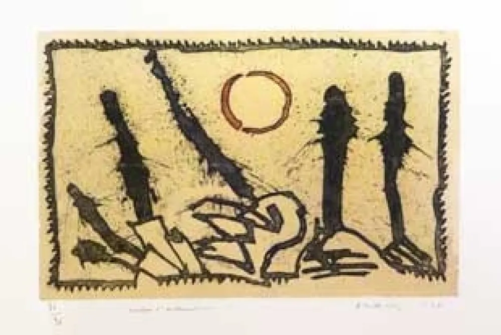 版画 Alechinsky - Taches d'exclamation