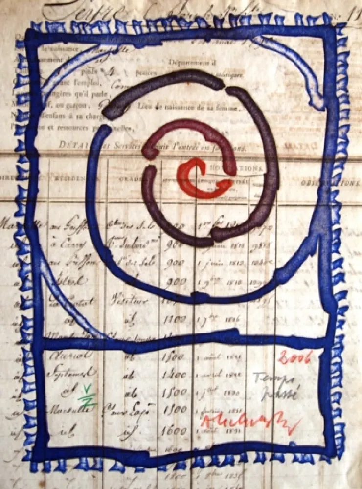 蚀刻飞尘法 Alechinsky - Temps passé