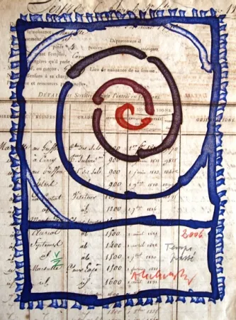 蚀刻飞尘法 Alechinsky - Temps passé