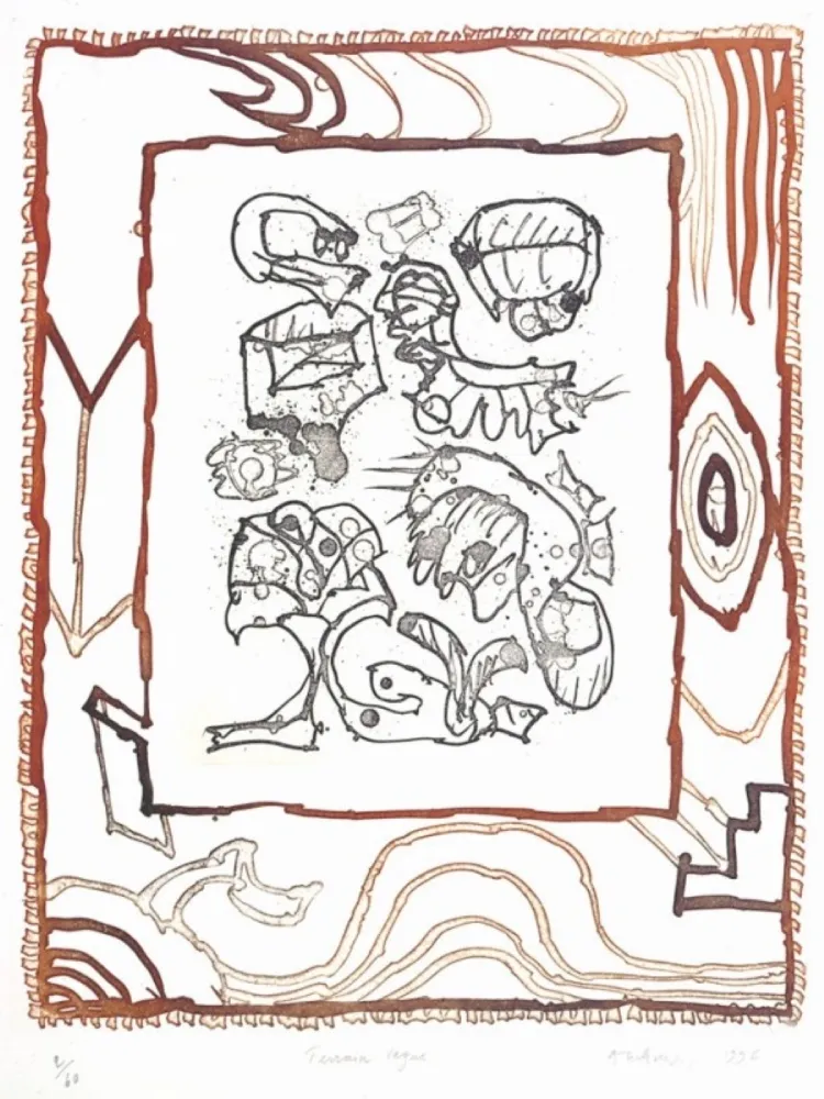 版画 Alechinsky - Terrain vague