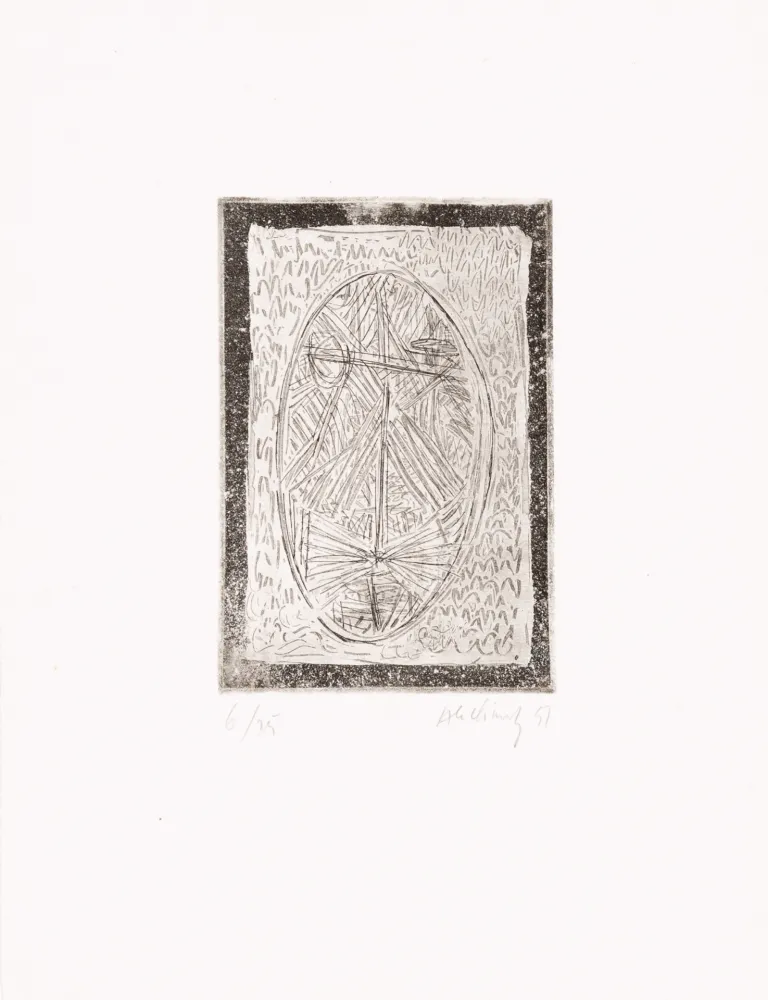 蚀刻版画 Alechinsky - Tête