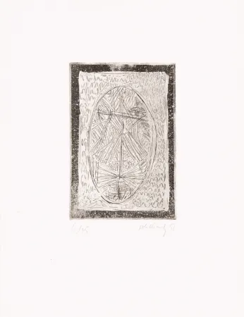 蚀刻版画 Alechinsky - Tête