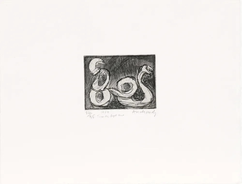 蚀刻版画 Alechinsky - Tous les sept ans changeait de peau