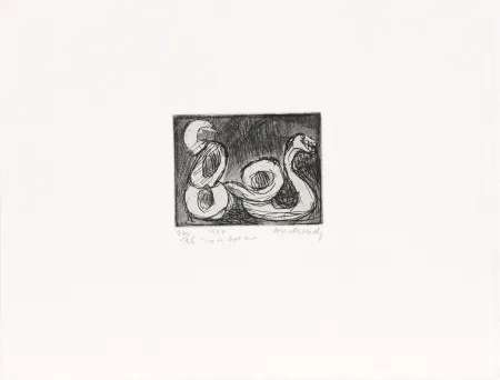 蚀刻版画 Alechinsky - Tous les sept ans changeait de peau