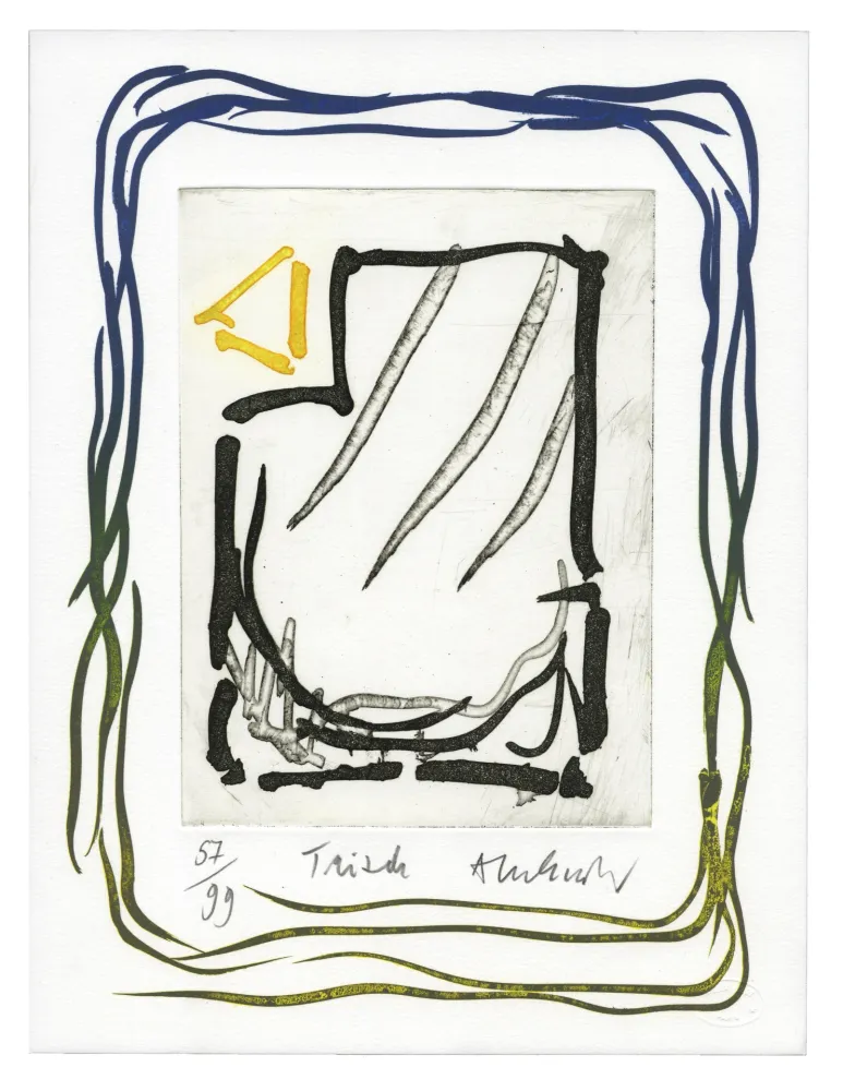 蚀刻版画 Alechinsky - Triade Jaune