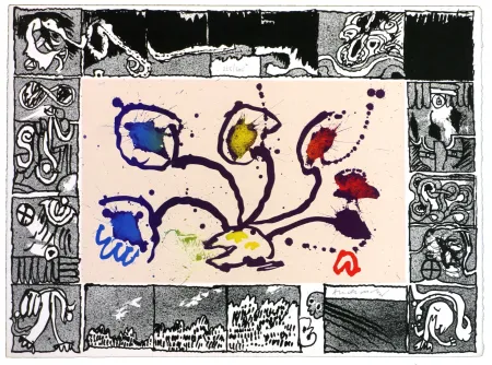 石版画 Alechinsky - Tribord