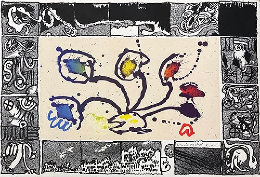 石版画 Alechinsky - Tribord