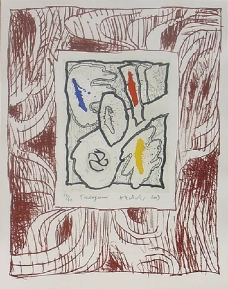 木刻 Alechinsky - Trilogisme