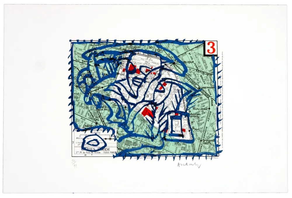 石版画 Alechinsky - Troisième arrondissement (Paris)