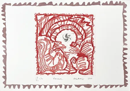 版画 Alechinsky - Tunnel